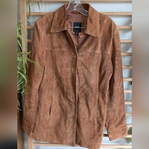 Brown Suede Leather Jacket